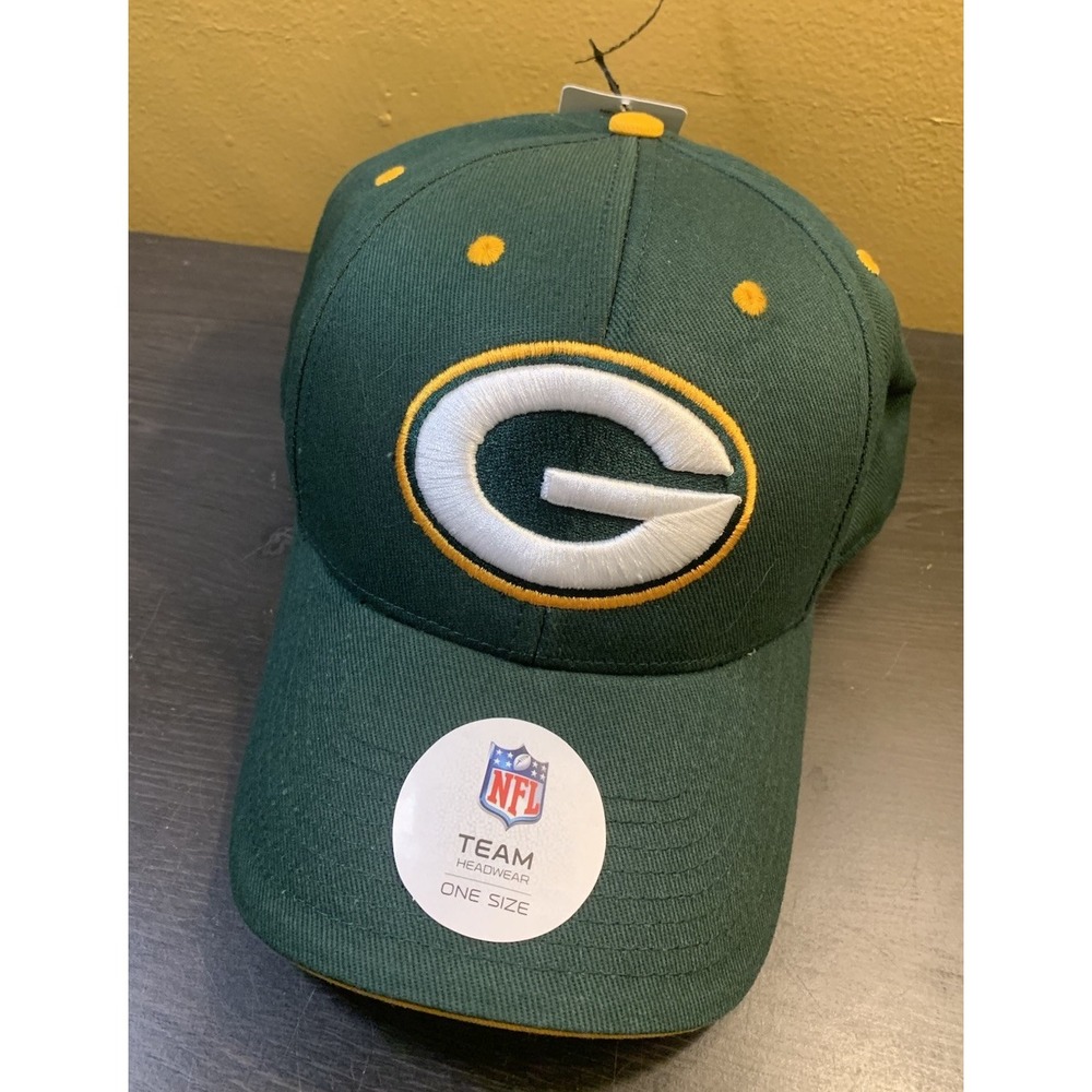 NFL Team Apparel Green Bay Packers Hat Green Football Cap NWT One Size